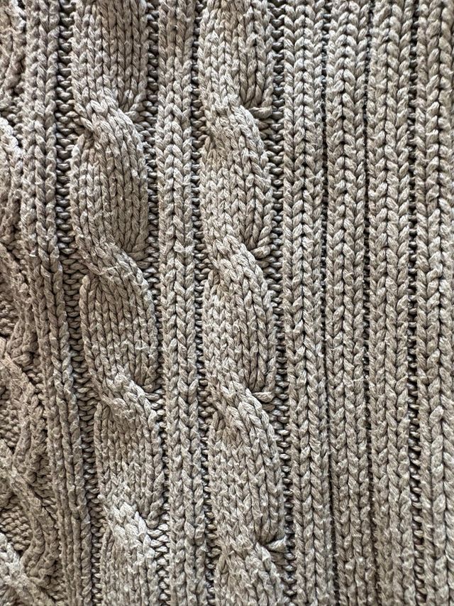 Jersey de Punto Mujer Cuello Vuelto Gris