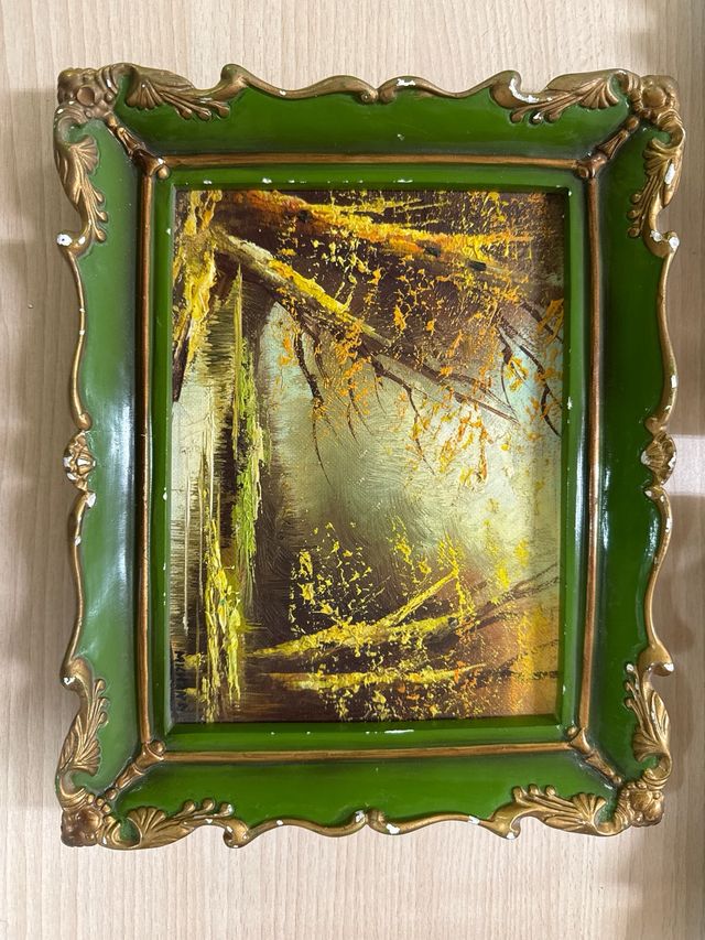 Lote 4 Cuadros Antiguos Pintados a Mano