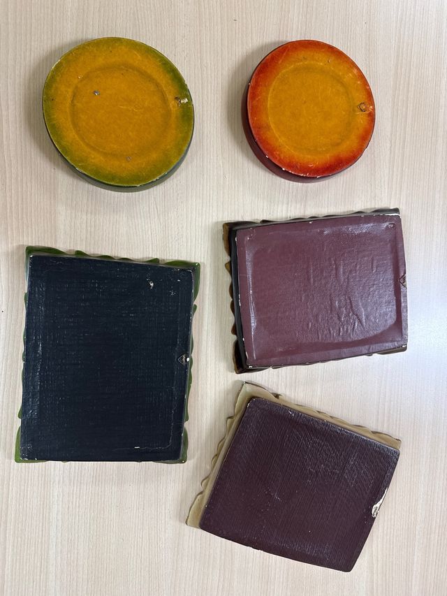 Lote 4 Cuadros Antiguos Pintados a Mano