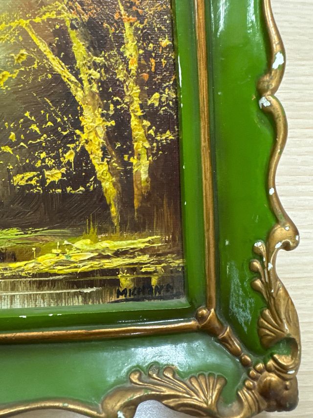 Lote 4 Cuadros Antiguos Pintados a Mano