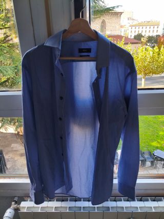 Camisa HUGO BOSS Regular Fit azul cuadros talla 43