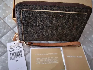 Monedero Michael Kors Marrón y Dorado