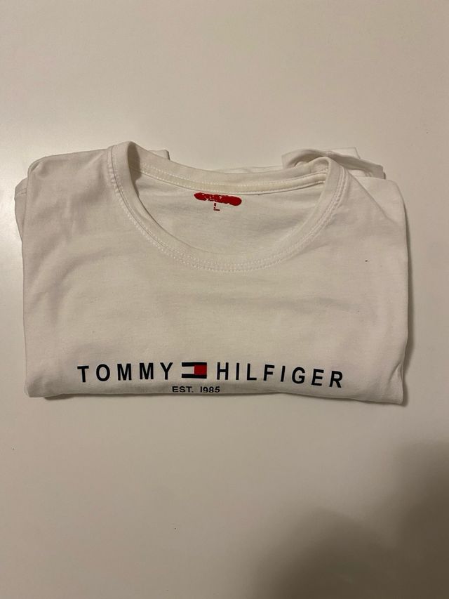 Camiseta Tommy Hilfiger Blanca Talla L
