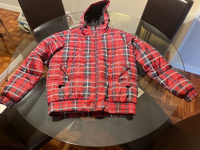 Abrigo Quiksilver Talla M Cuadros Rojo