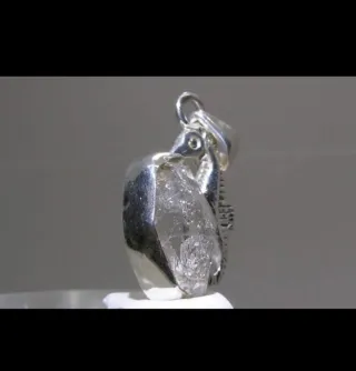 Ciondolo Cavalluccio Marino Argento e Diamante