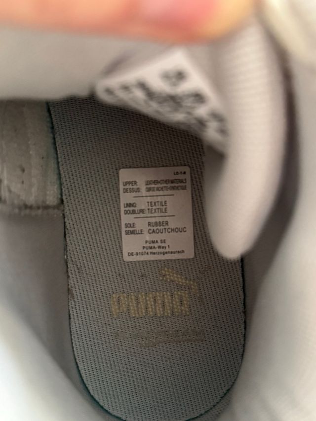 Zapatillas Puma altas beige/blancas 37.5