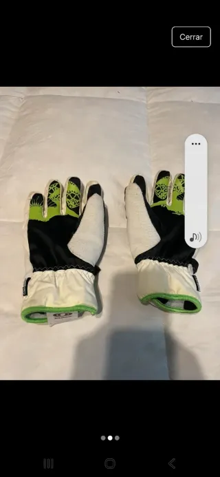 Guantes Salomon Mujer Blancos y Verdes