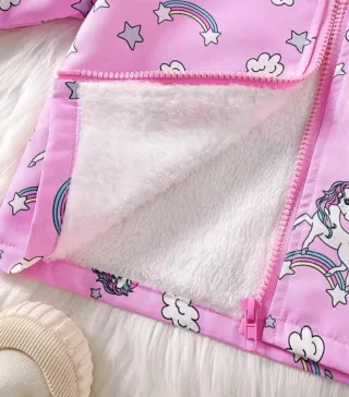Chaqueta niña unicornios y arcoíris