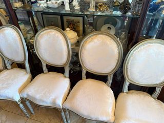 Conjunto 4 sillas y 2 sillones estilo Luis XVI