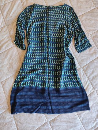 Abito Promod fantasia geometrica blu/verde