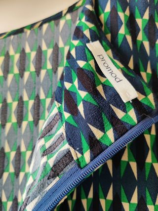 Abito Promod fantasia geometrica blu/verde