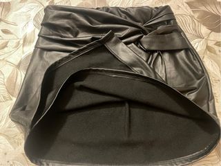 Minigonna similpelle a portafoglio taglia unica