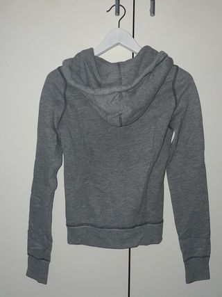 Felpa Hollister Y2K Grigia con Logo Rosa