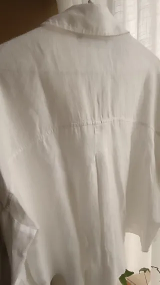 Camisa lino caballero Zara blanca