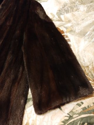 Abrigo imitación visón marrón