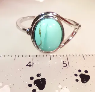 Anillo Plata Turquesa Ovalada