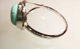 Anillo Plata Turquesa Ovalada