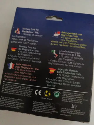 Tarjeta Memoria PS1 1MB Gamestop