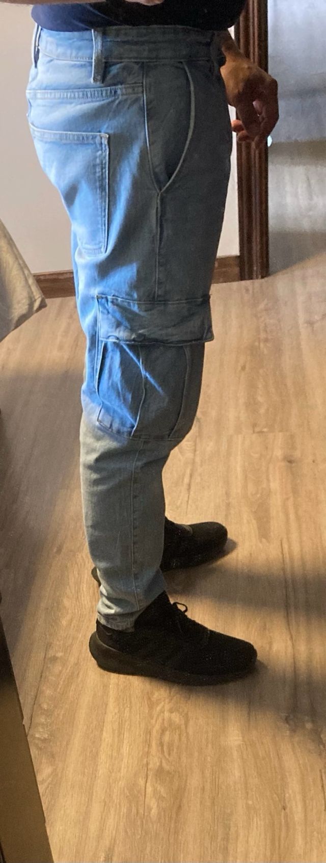 Pantalón Cargo Vaquero Pull&Bear Azul