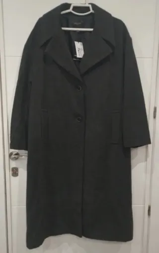 Abrigo largo Cortefiel gris