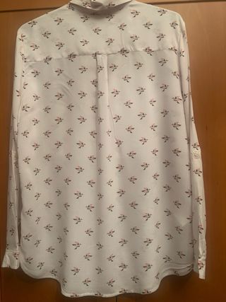 Camisa Promod T. 36 Estampado Pájaritas