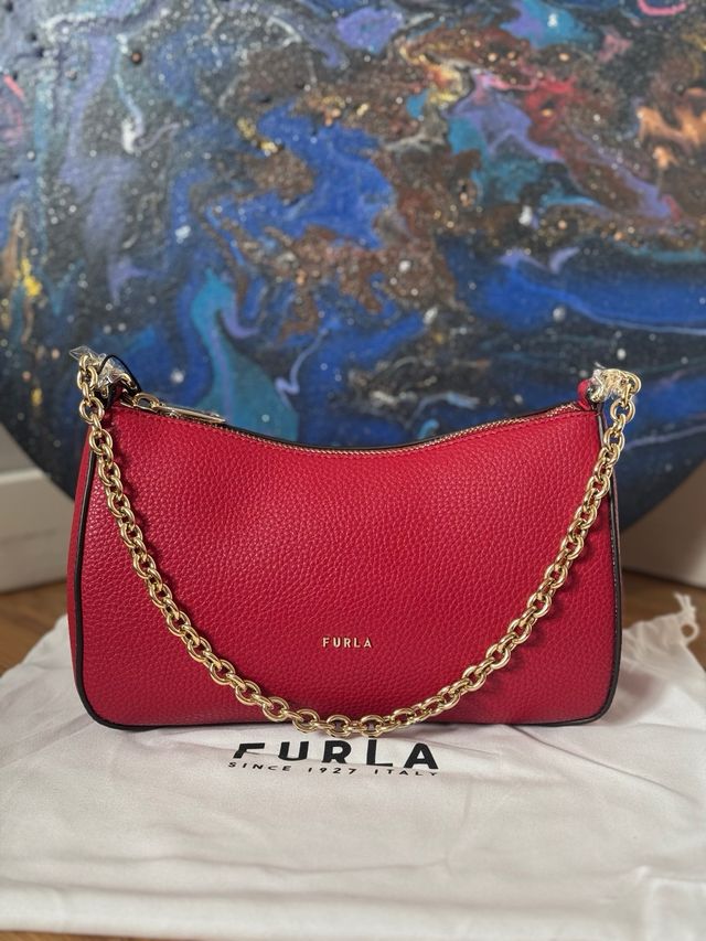 Bolso Furla Rojo y Dorado