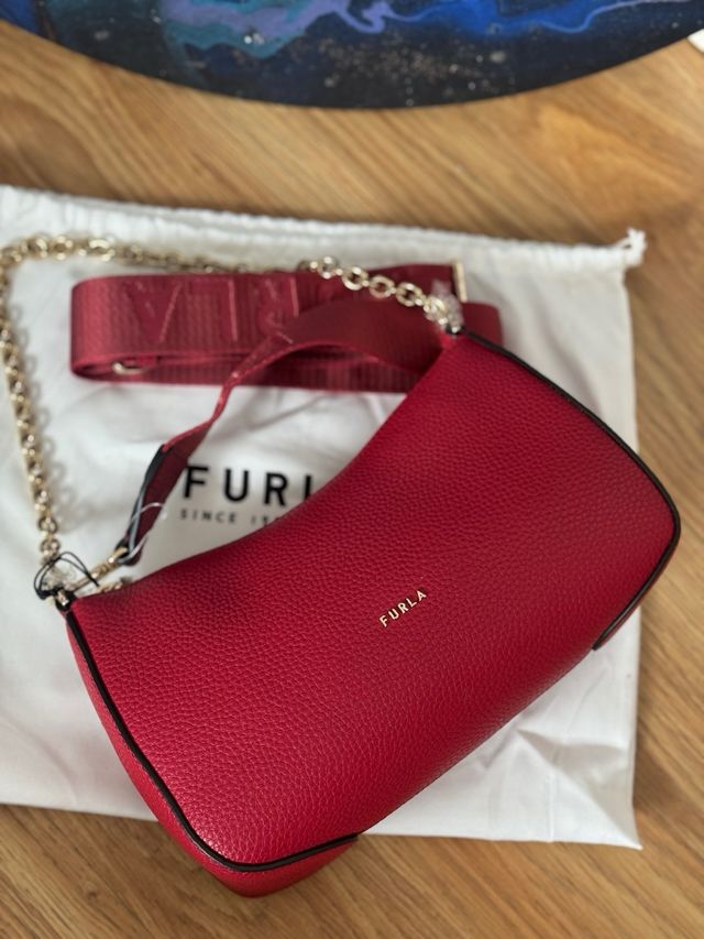 Bolso Furla Rojo y Dorado
