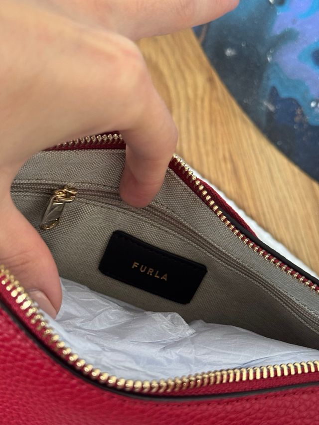 Bolso Furla Rojo y Dorado