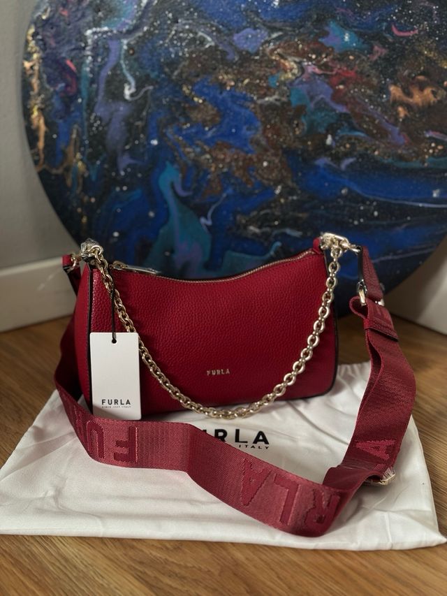 Bolso Furla Rojo y Dorado