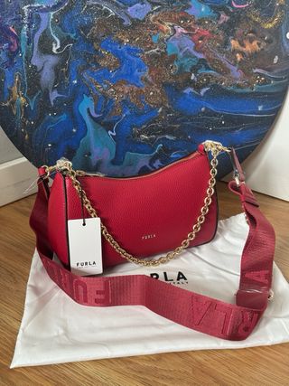 Bolso Furla Rojo y Dorado