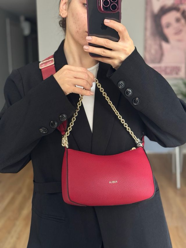 Bolso Furla Rojo y Dorado