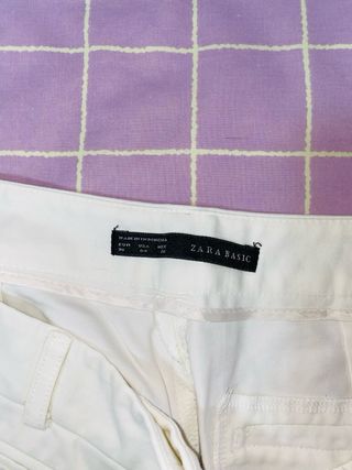 Pantalón blanco Zara Talla 36