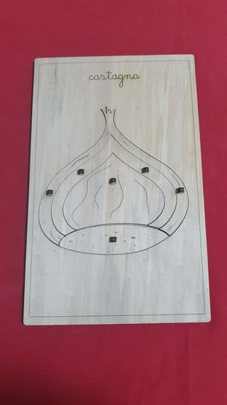 puzzle incastri castagna nomenclatura montessori