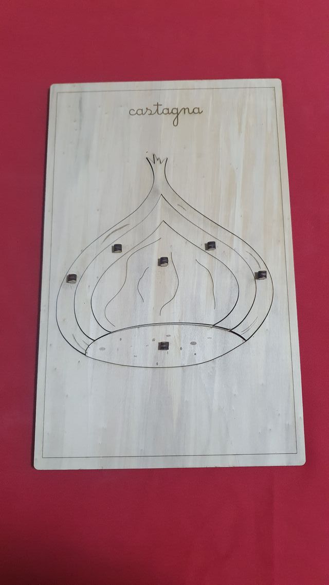 puzzle incastri castagna nomenclatura montessori