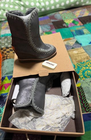 Botas Mou 38 Nuevas Gris
