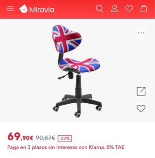 Silla de escritorio Union Jack
