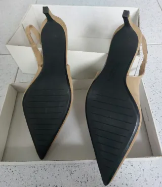 Zapatos tacón kitten beige