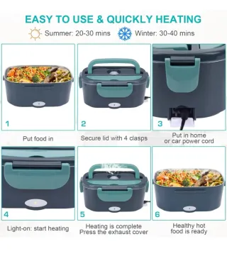 Fiambrera Eléctrica 60W 1.5L Taper Calentador Comi