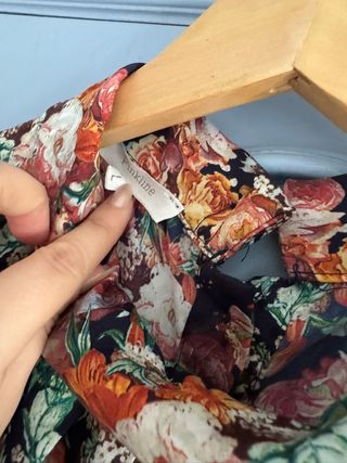 Blusa floral vintage halter