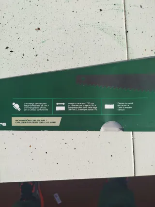 Sierra para hormigón celular