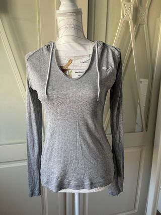 Puma Sudadera Gris con Capucha