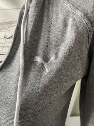 Puma Sudadera Gris con Capucha