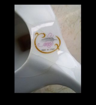 Coppia di portacandele Janbo in porcellana