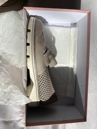 Zapatos Pertini piel calada T42 beige