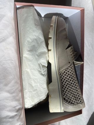 Zapatos Pertini piel calada T42 beige