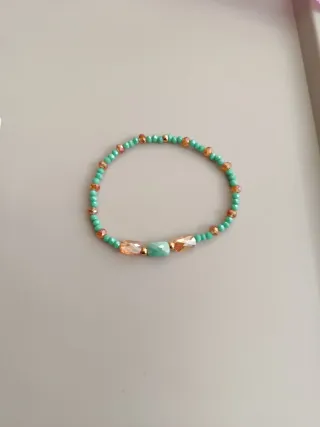 Pulsera de cristales y acero inoxidable