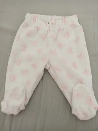 Pantaloni ciniglia neonata con fiocchi