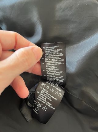 Cappottino H&M Uomo Nero Taglia 46 it