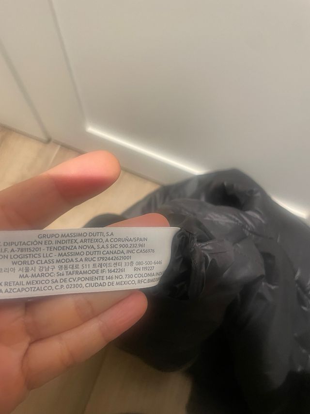 Chaqueta acolchada negra