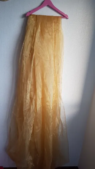 Tela sedosa irisada dorada